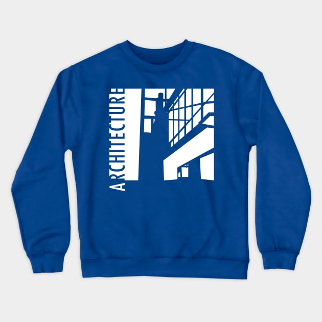 Modern Architecture City Building Crewneck Sweatshirt by callingtomorrow